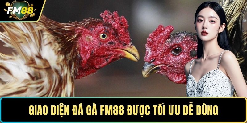 Giao diện đá gà FM88 được tối ưu dễ dùng